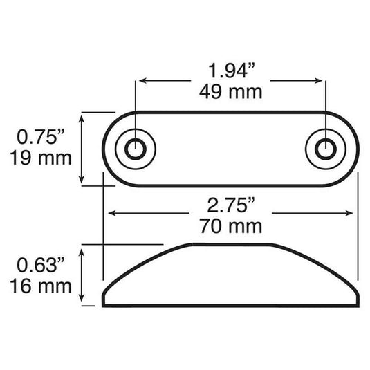 Clear Mini Red Clearance/Side Marker Light
