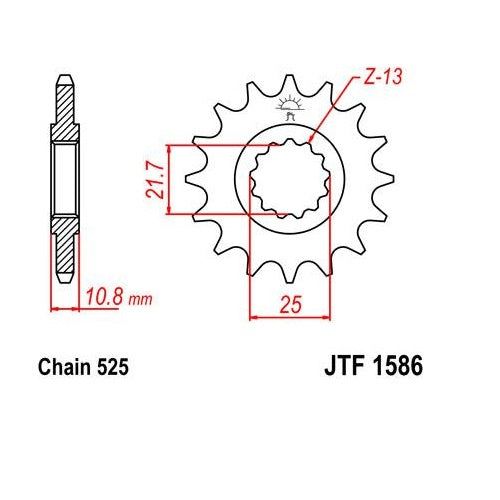 Steel Front Sprocket 16T for Street YAMAHA YZF-R6 2006-2016