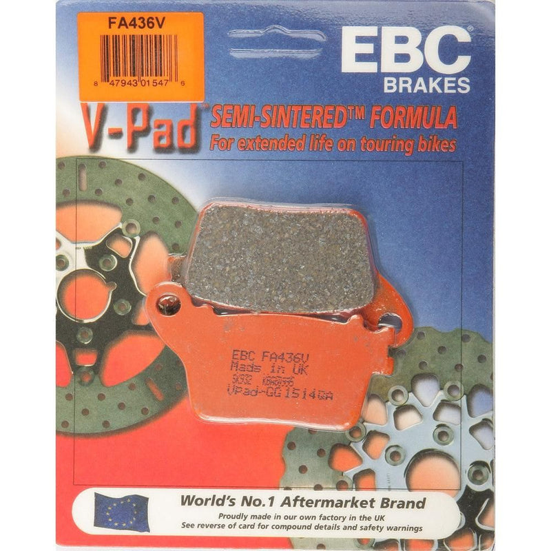 Load image into Gallery viewer, EBC 1 Pair V-Pad Semi-Sintered Touring Brake Pads MPN FA436V
