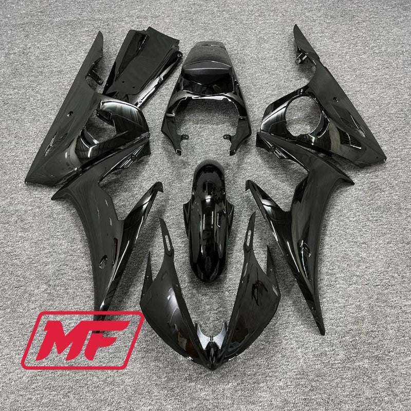 Load image into Gallery viewer, Monster Fairings Full Kit Yamaha R6 03-04 Gloss Black + Windshield + Gas Tank Cover
