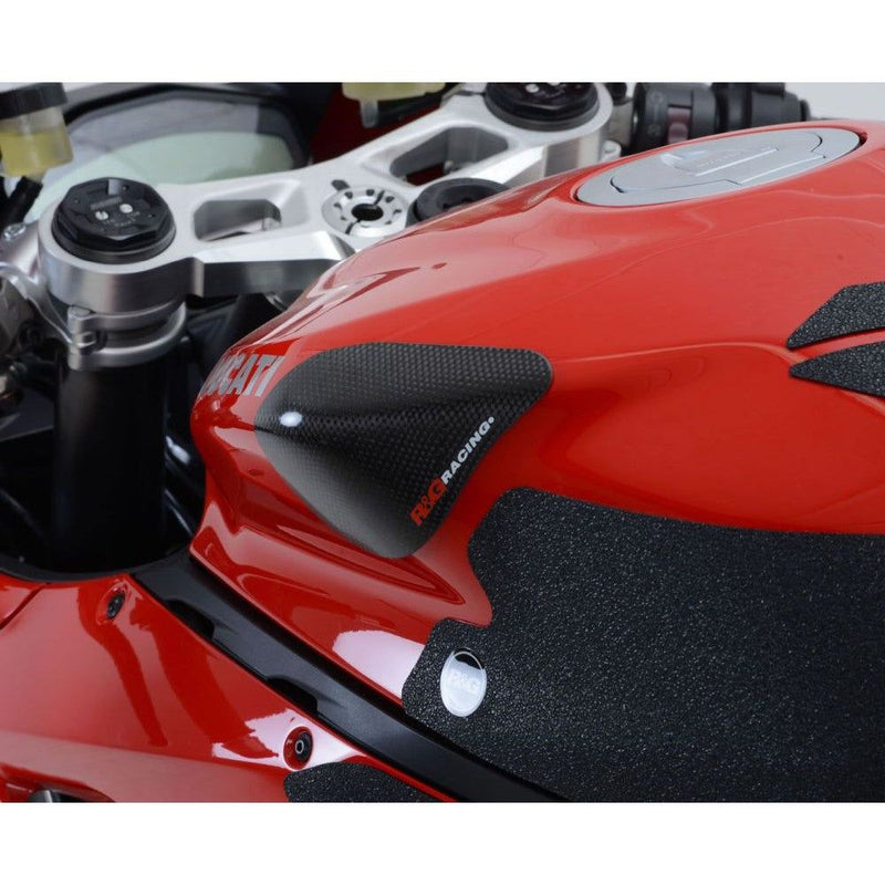Load image into Gallery viewer, R&amp;G Racing Carbon Fibre Tank Sliders For 2012-2015 Ducati 1199 Panigale
