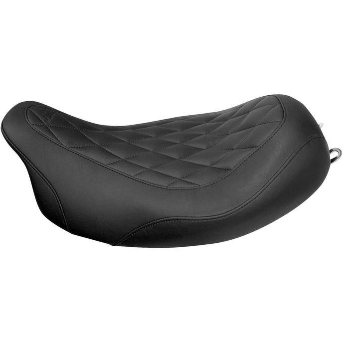 Harley FLHR Road King 2008-2016 Wide Tripper Solo Seat Diamond Black by Mustang