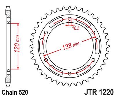 Load image into Gallery viewer, JT Sprockets Rear Steel Sprocket 36 Tooth 36T 520 Chain JTR1220.36
