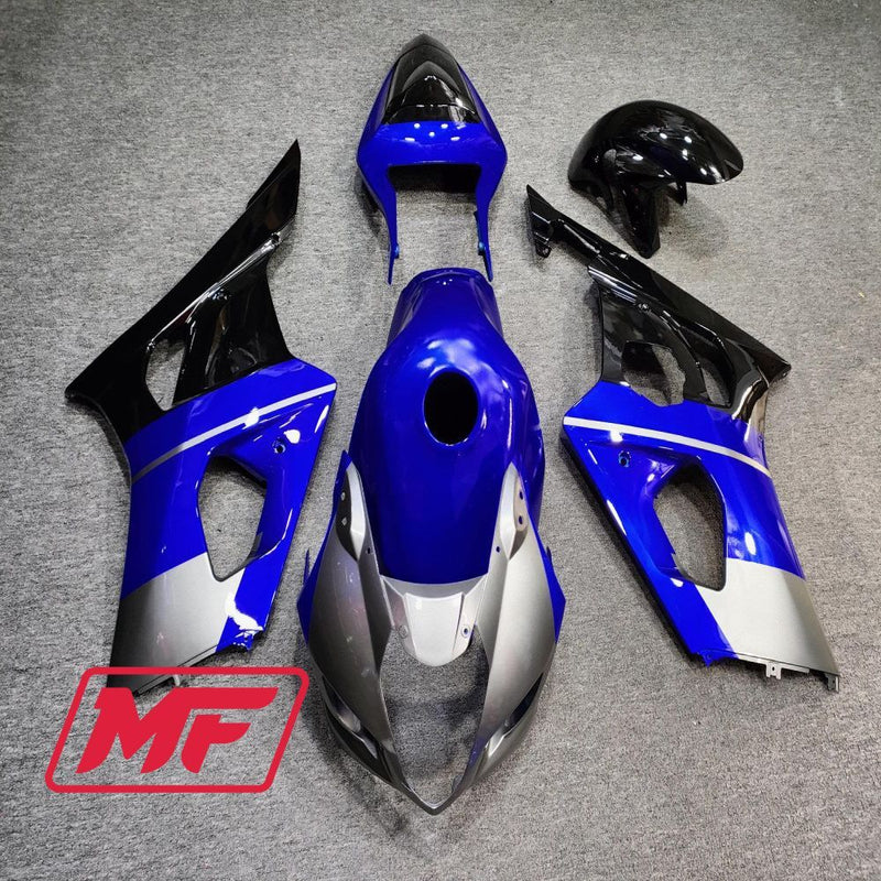 Load image into Gallery viewer, Monster Fairings Full Kit Suzuki GSXR600 03-04 Blue Silver and Black + Windshield + Gas Tank Cover
