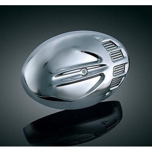 Load image into Gallery viewer, Kuryakyn Chrome Slotted Finned Scarab Air Cleaner Filter Cover Harley Big Twin
