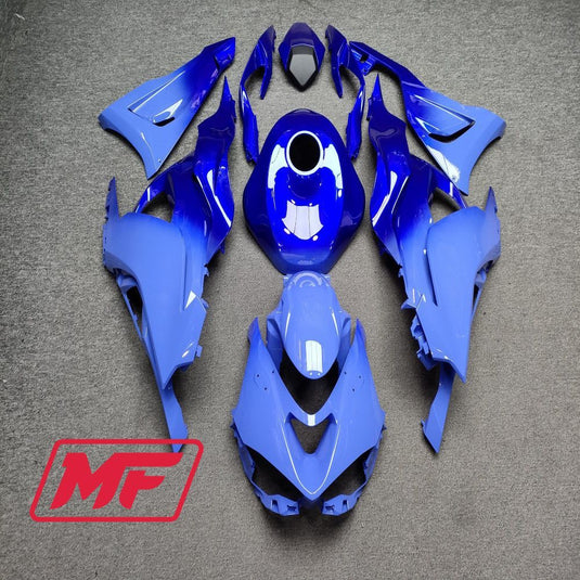 Monster Fairings Full Kit Kawasaki ZX-6R 24 Gloss Blue Gradient + Windshield + Gas Tank Cover