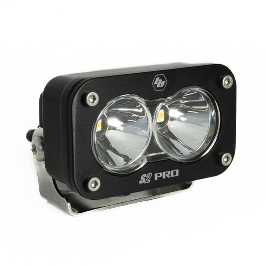 Baja Designs Auxiliary LED Light Pod Each Black Case S2 Pro Series Spot Pattern Clear Lens Universal 480001
