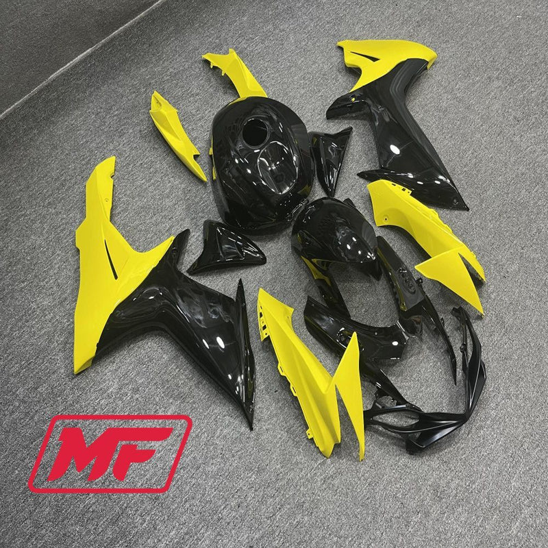 Load image into Gallery viewer, Monster Fairings Full Kit Suzuki GSXR600-750 11-22 Gloss Yellow and Black + Windshield + Gas Tank Cover
