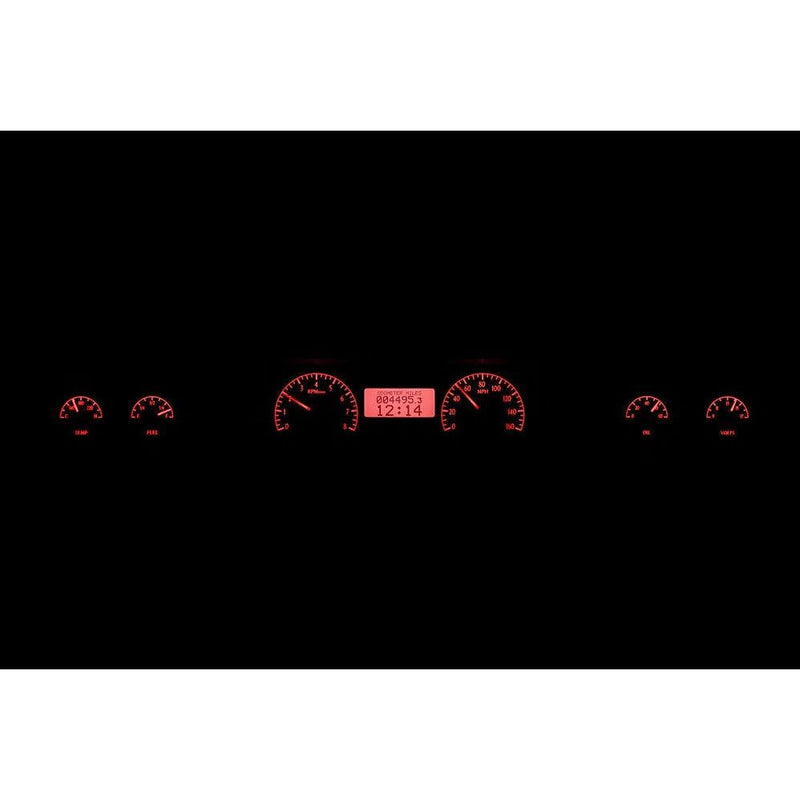 Load image into Gallery viewer, Dakota Digital 1973-1977 Chevrolet Malibu/Monte Carlo/El Camino/GMC Sprint VHX Black Red Display Square Gauge Kit VHX-73C-MAL-K-R
