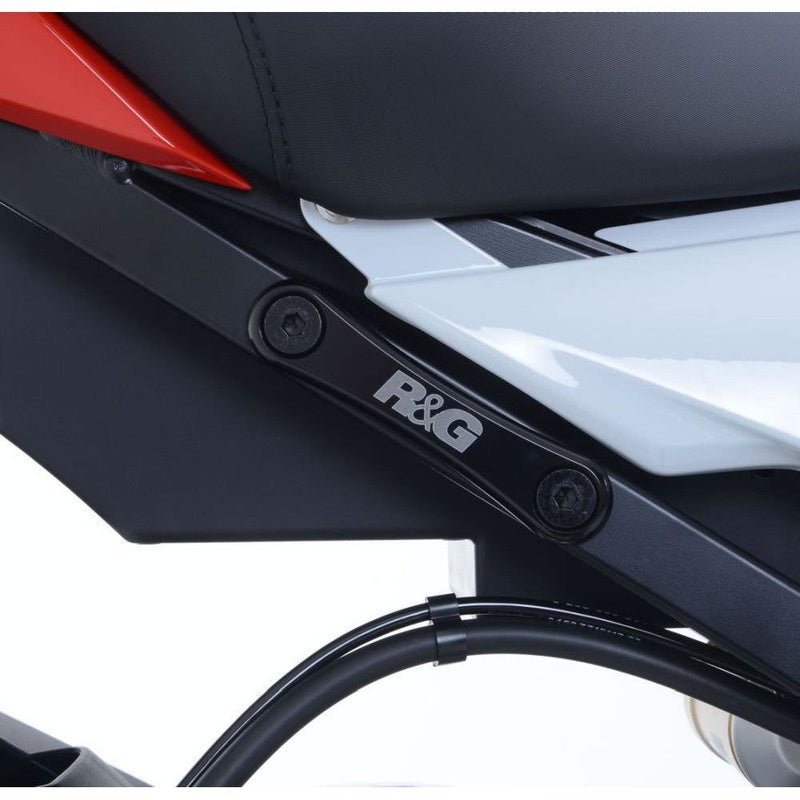 Load image into Gallery viewer, R&amp;G Racing Black Rear Foot Rest Delete Blanking Plates Single For 2010-2014 BMW HP4

