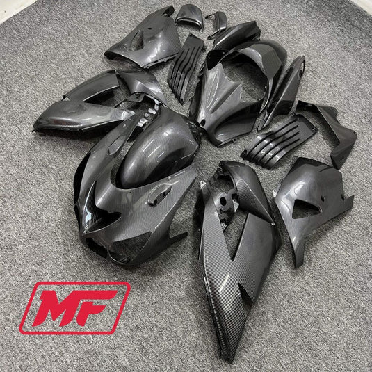 Monster Fairings Full Kit Kawasaki ZX-14R 06-11 Carbon Fiber Style + Windshield + Gas Tank Cover