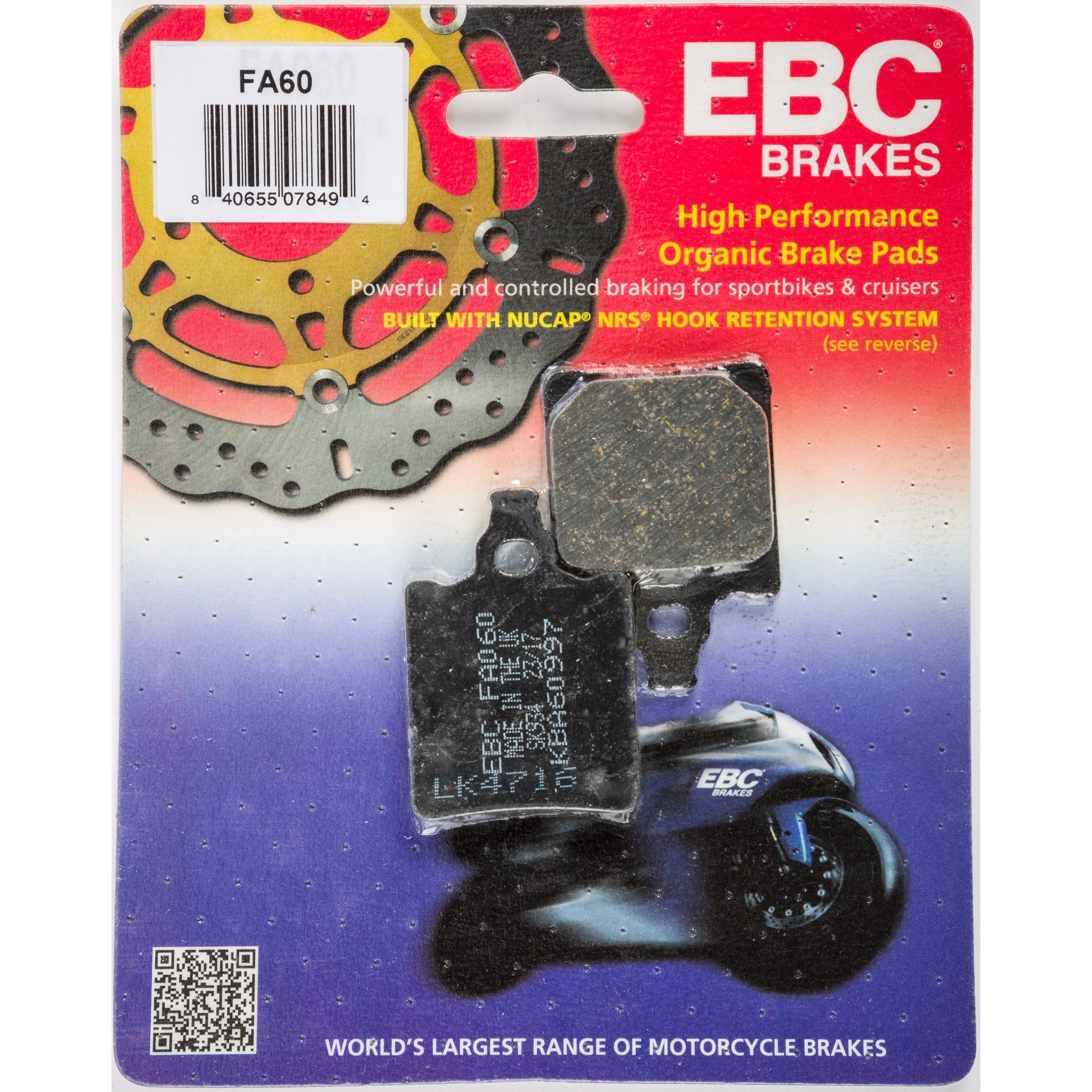 EBC 1 Pair FA Series Organic Replacement Brake Pads For Aprilia RS50 2000-2005