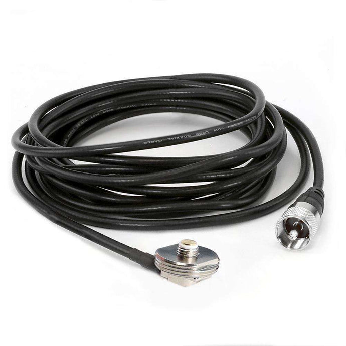 Rugged Radios 15 Ft Antenna Coax Cable with 3/8 NMO Mount NMO-MT-15