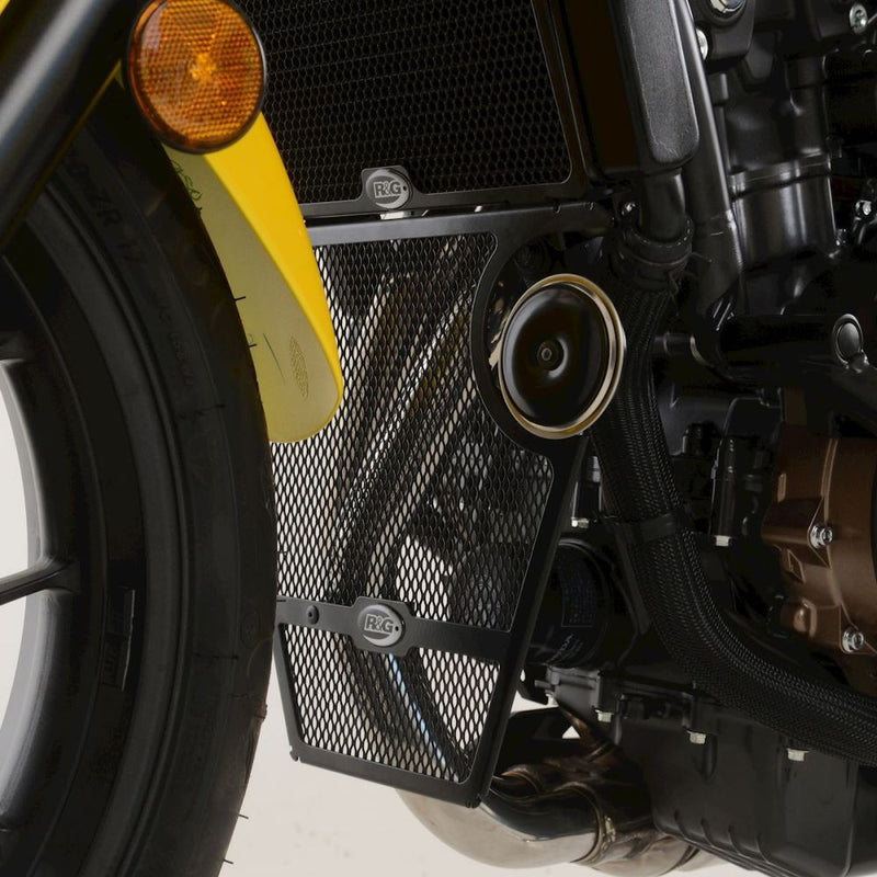 Load image into Gallery viewer, R&amp;G Racing Black Downpipe Grill For 2019-2023 Honda CB500F DG0037BK

