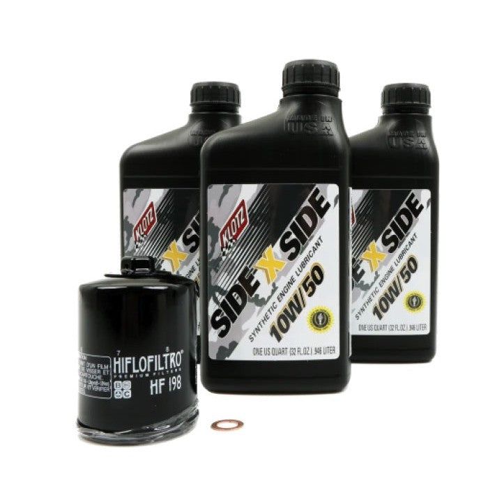 Load image into Gallery viewer, Klotz Synthetic 10W/50 Oil Change Kit with Hiflo Filter For Polaris RZR RS1
