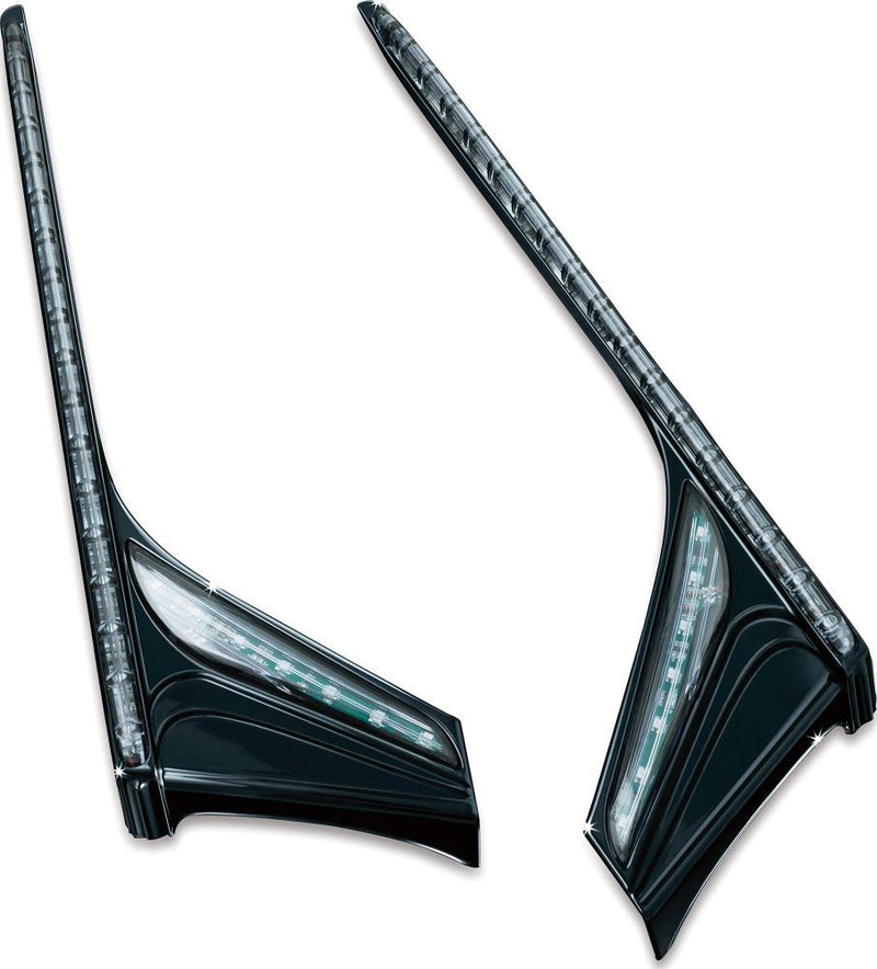 Load image into Gallery viewer, Kuryakyn LED Vertical Rear Light Strips Gloss Black
