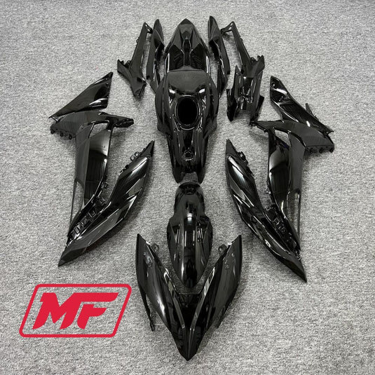 Monster Fairings Full Kit Kawasaki Ninja650 17-19 Gloss Black + Windshield + Gas Tank Cover