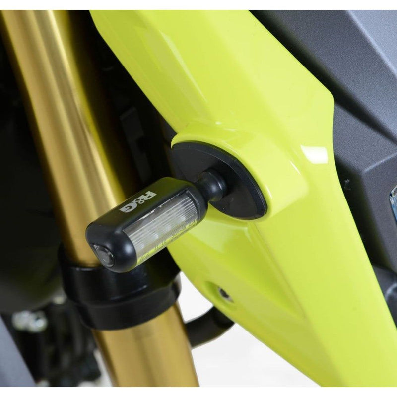 Load image into Gallery viewer, R&amp;G Racing Black Front Indicator Adapter Kit For 2017-2023 Honda Grom 125
