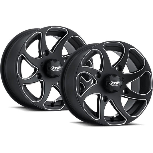 ITP Twister 14" Black Wheels And Mud Lite Tires [27x10-14]