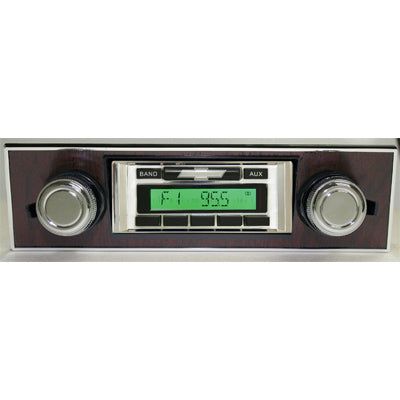 Custom Autosound 1967-68 Camaro Classic Car Stereo With Walnut Bezel