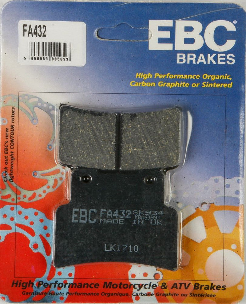 Load image into Gallery viewer, EBC 1 Pair Premium SFA Organic OE Replacement Brake Pads MPN FA432
