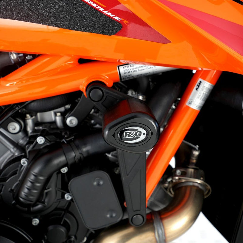 Load image into Gallery viewer, R&amp;G Racing Black Crash Protectors For 2024 KTM 1390 Super Duke R CP0569BL
