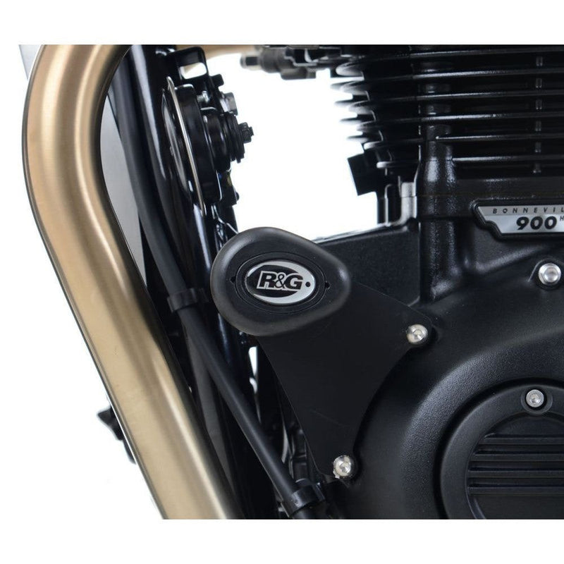 Load image into Gallery viewer, R&amp;G Racing Black Aero Style Crash Protection Bobbins For 2017-2022 Triumph Bonneville T100
