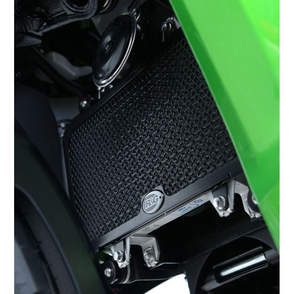 R&G Racing Black Aluminum Radiator Guard RAD0221BK