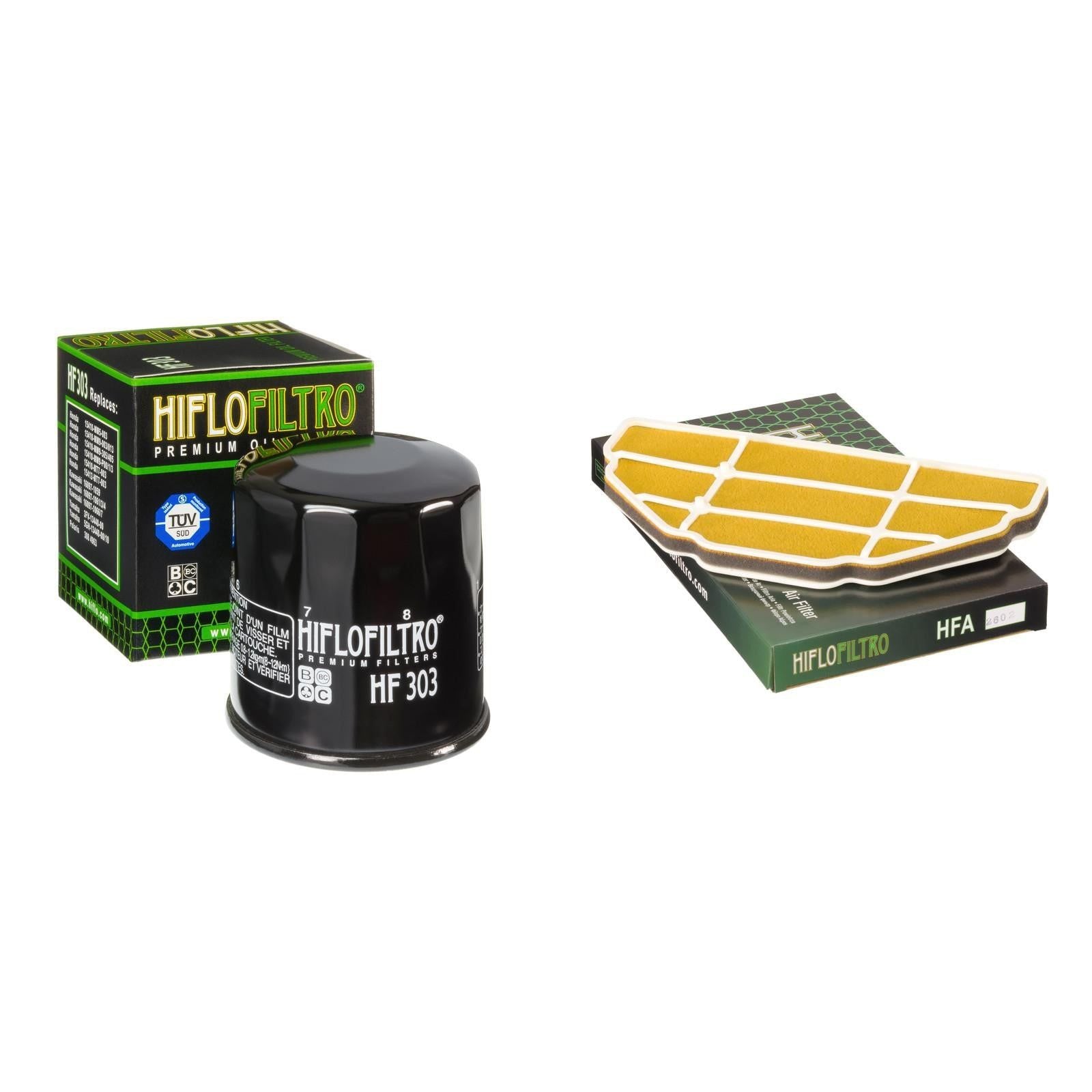 HIFLO FILTRO Oil and Air Filter Kit for KAWASAKI ZX600 G1-G2 ZX6-R Ninja 98-99