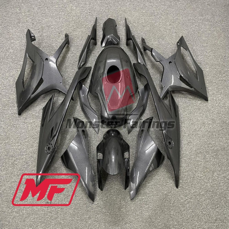 Load image into Gallery viewer, Monster Fairings Full Kit BMW S1000RR 19-22 Carbon Fiber Style + Windshield + Gas Tank Cover
