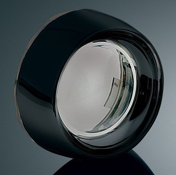 Load image into Gallery viewer, KURYAKYN SMOKE BLACK DEEP DISH BEZELS 2000-2017 HARLEY BULLET TURN SIGNALS 5480
