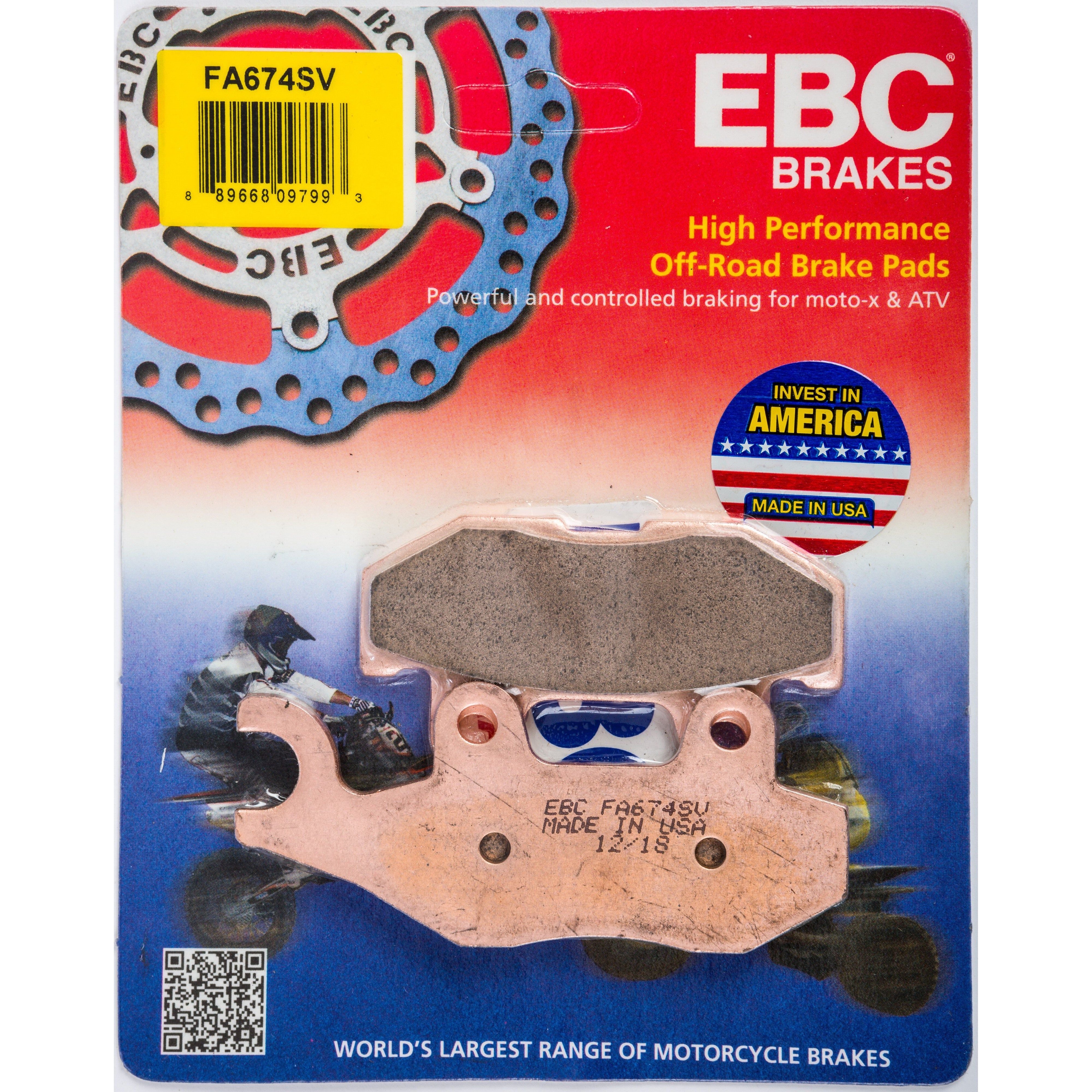 EBC 1 Pair SV Series Severe Duty Brake Pads MPN FA674SV