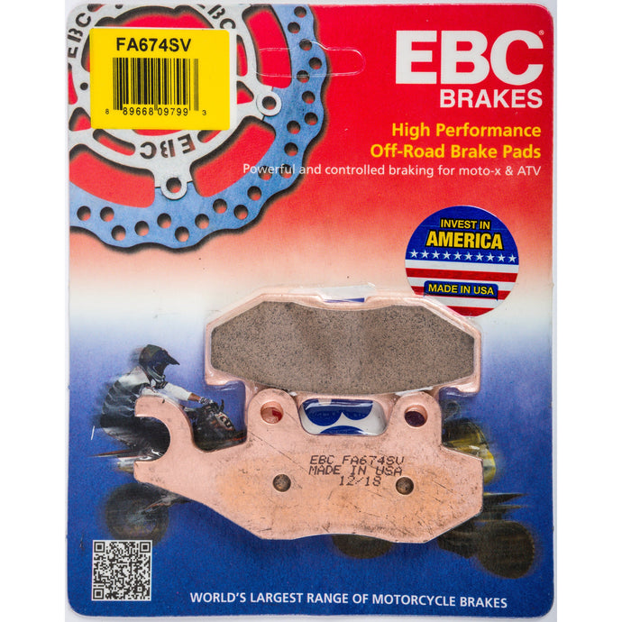 EBC 1 Pair SV Series Severe Duty Brake Pads MPN FA674SV
