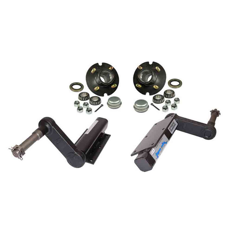 Load image into Gallery viewer, 500 lb. Torsional Stub Axles With 4-Bolt on 4 Inch Hubs
