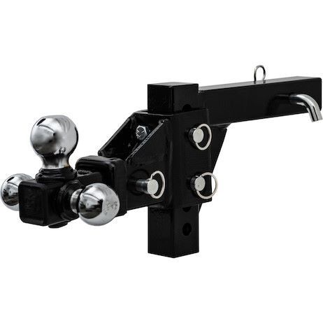 Load image into Gallery viewer, Adjustable Tri-Ball Hitch Solid Shank With 1-7/8, 2, and 2-5/16 Inch Chrome Hitch Balls
