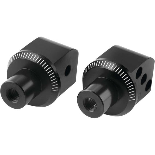 Puig Adventure Footpeg Adaptors Black Rear - 6351N