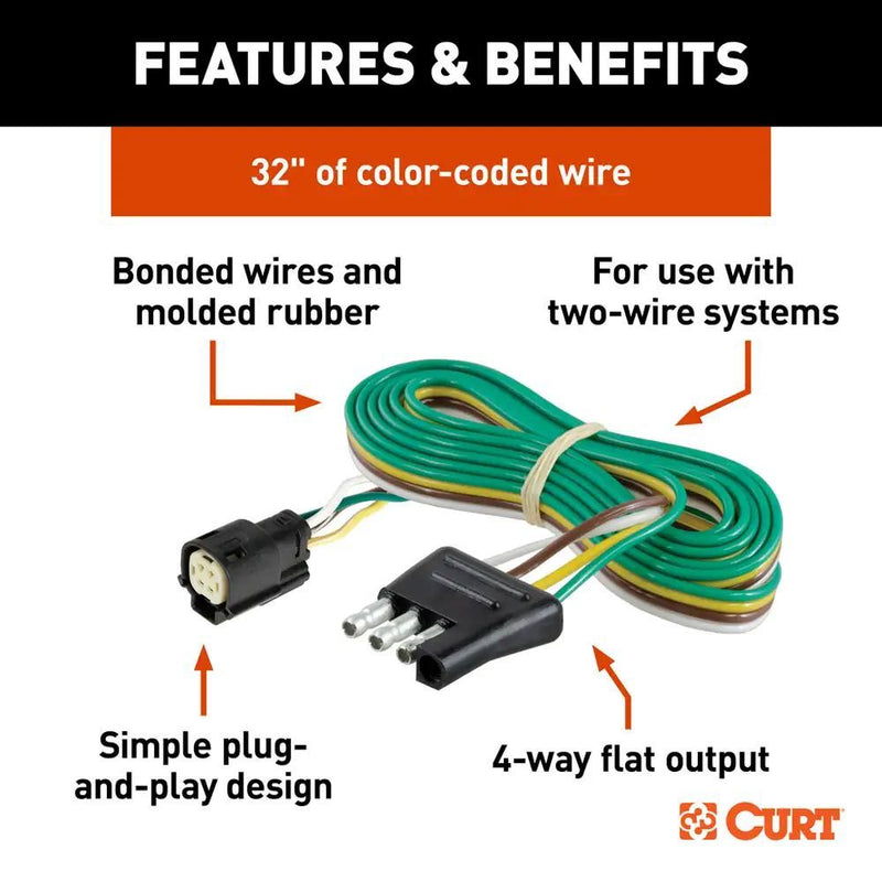 Load image into Gallery viewer, T-Connector 4-Way Flat Vehicle to Trailer Harness fits Select Ford Escape - OEM Tow Package Required

