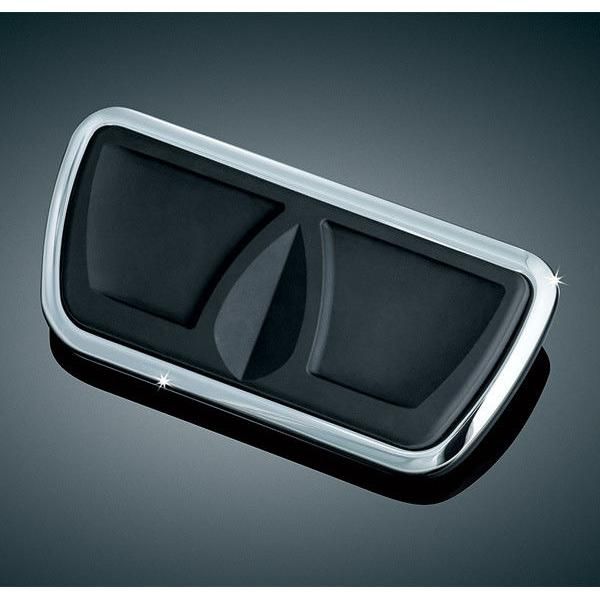 Load image into Gallery viewer, Kuryakyn Chrome Kinetic Brake Pedal Pad Rubber Harley Touring Heritage FLHR 4310
