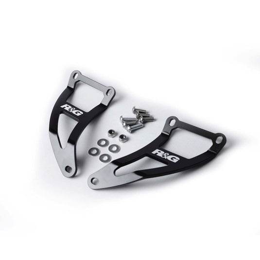 R&G Racing Black 2 Piece Exhaust Hanger Kit For 2003-2009 Suzuki SV1000 EH0027BK