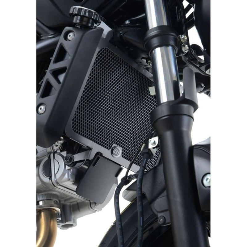 Load image into Gallery viewer, R&amp;G Racing Black Aluminum Radiator Guard For 2016-2018 Suzuki SV650 Unfaired
