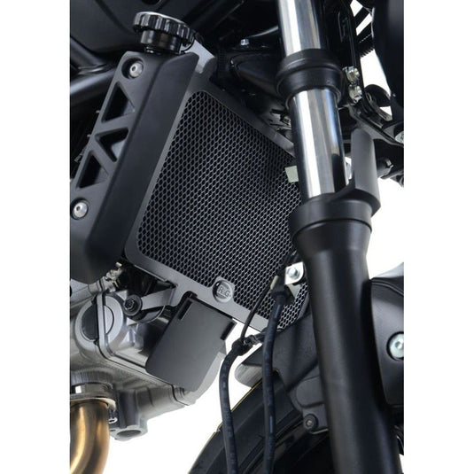 R&G Racing Black Aluminum Radiator Guard For 2016-2018 Suzuki SV650 Unfaired