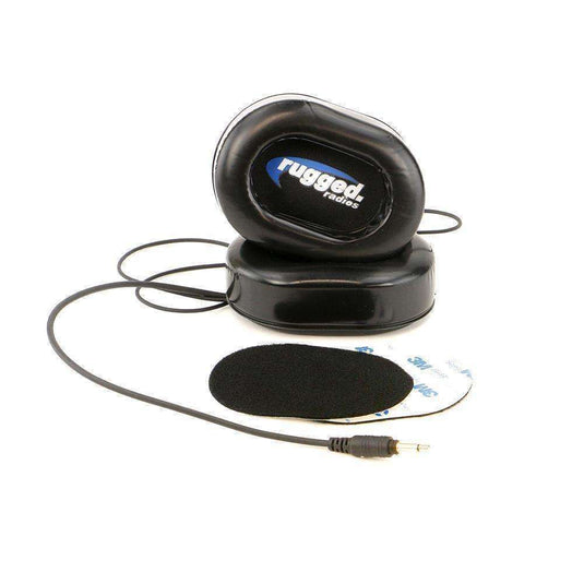 Rugged Radios Alpha Audio Speaker Pods - Velcro Mounting and Gel Ear Pods - Stereo & Mono 3.5mm PRO-POD