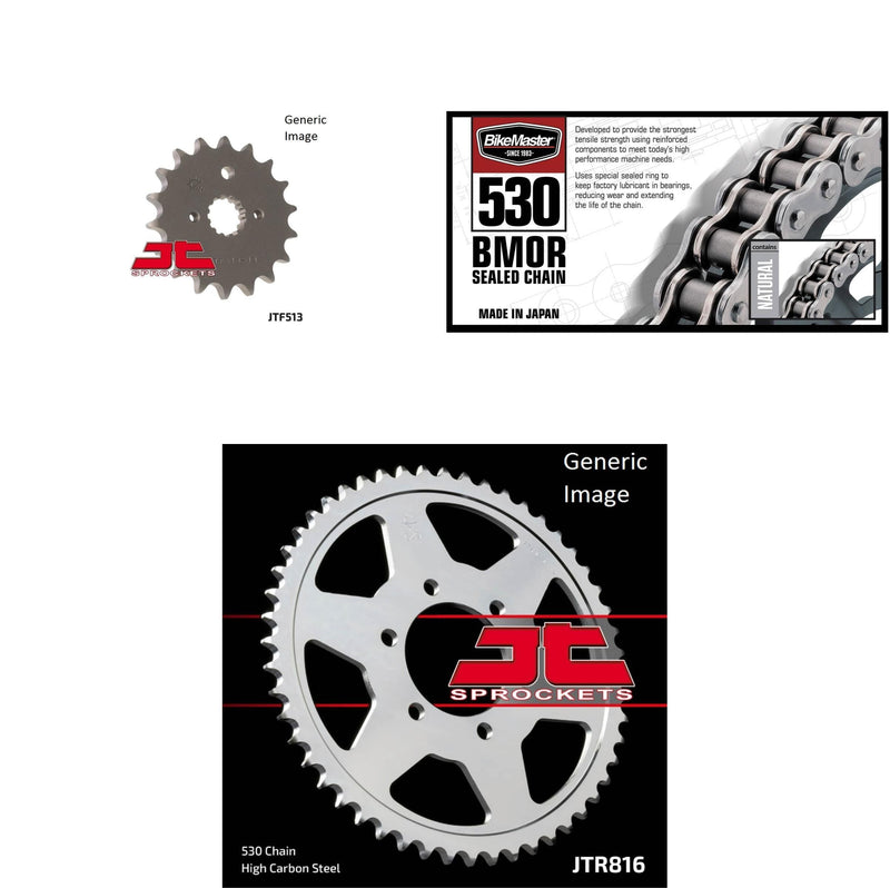 Load image into Gallery viewer, 530 BMOR Chain Natural, Front &amp; Rear Sprocket Kit for SUZUKI GSX-R750 1990-1992
