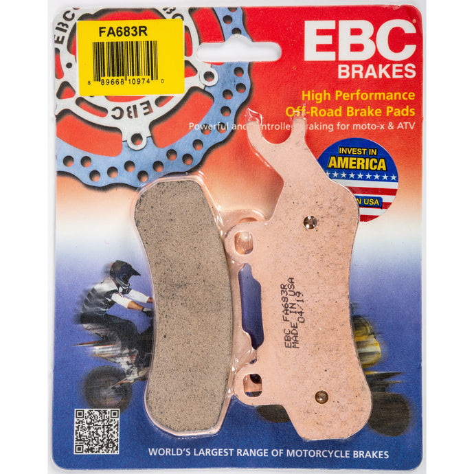 EBC 1 Pair Sintered R Series Heavy-Duty Brake Pads MPN FA683R