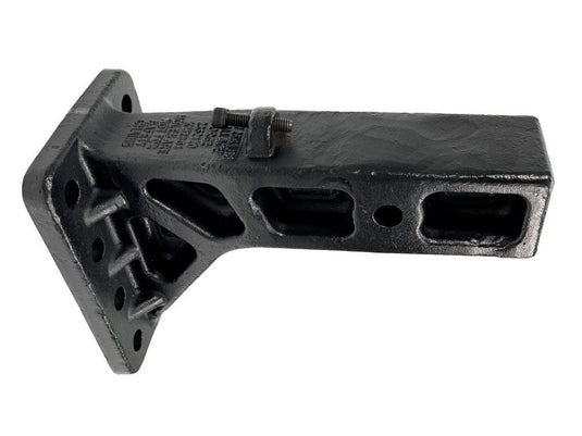 Pintle Hook Mount with Rattle Reducer fits 2 1/2 Inch Receiver Hitch - 24,000 Gross Tow Capacity