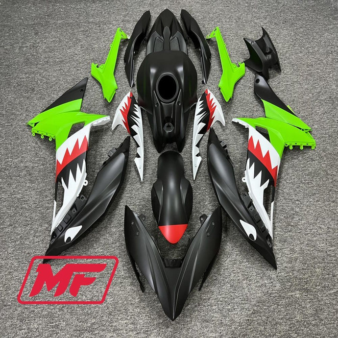 Monster Fairings Full Kit Kawasaki Ninja650 17 Custom Shark + Windshield + Gas Tank Cover