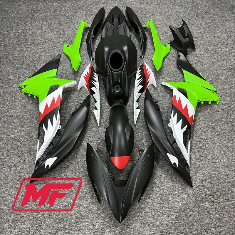 Load image into Gallery viewer, Monster Fairings Full Kit Kawasaki Ninja650 17 Custom Shark + Windshield + Gas Tank Cover
