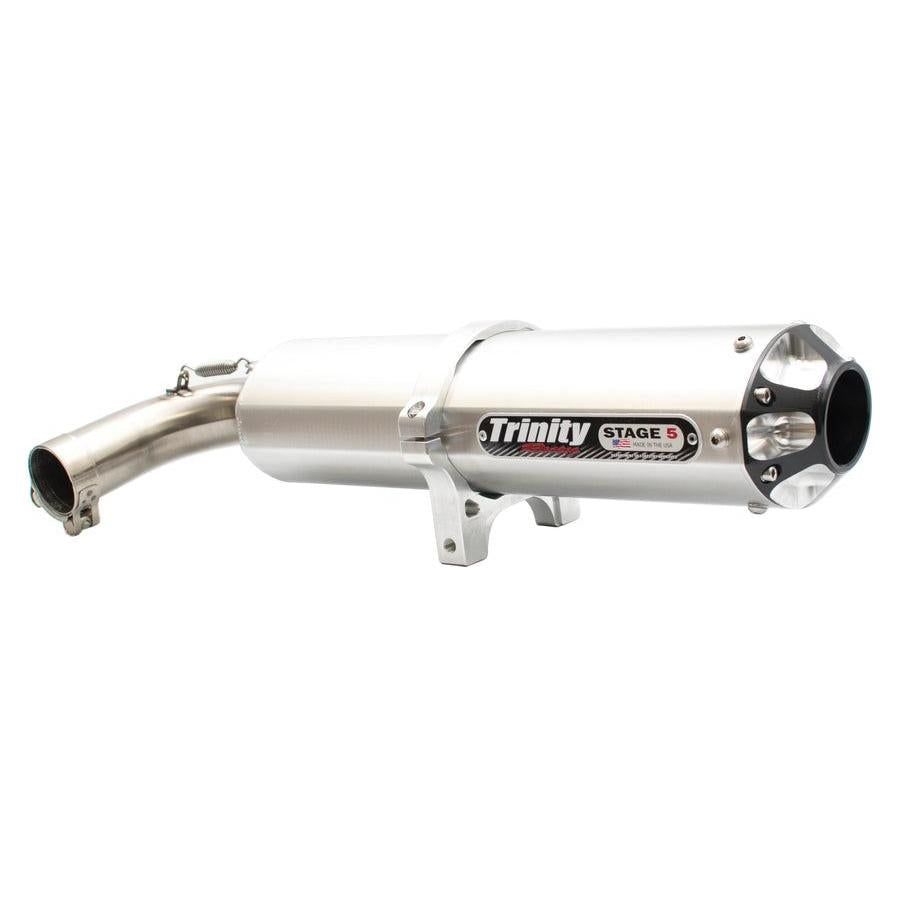 Trinity Racing Stage 5 Slip On Exhaust Brushed Muffler For Yamaha YXZ1000R 2016-2024