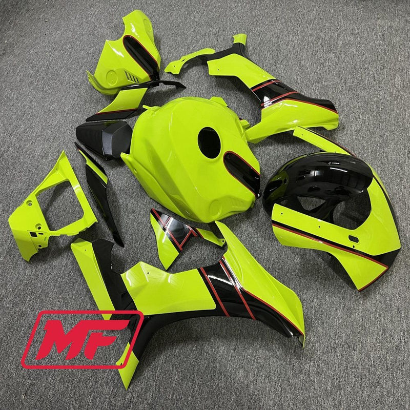 Load image into Gallery viewer, Monster Fairings Full Kit Yamaha R1 15-19 High Viz Yellow w/ Black + Windshield + Gas Tank Cover
