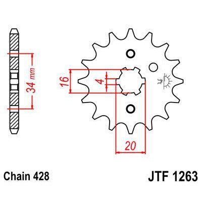 Front & Rear Sprocket Kit for YAMAHA DT125 E-USA 77 JT Sprockets